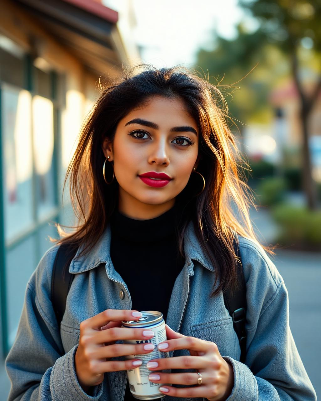 Coffee enthusiast in hat